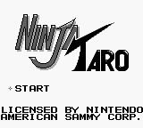 Ninja Taro title screen for GameBoy